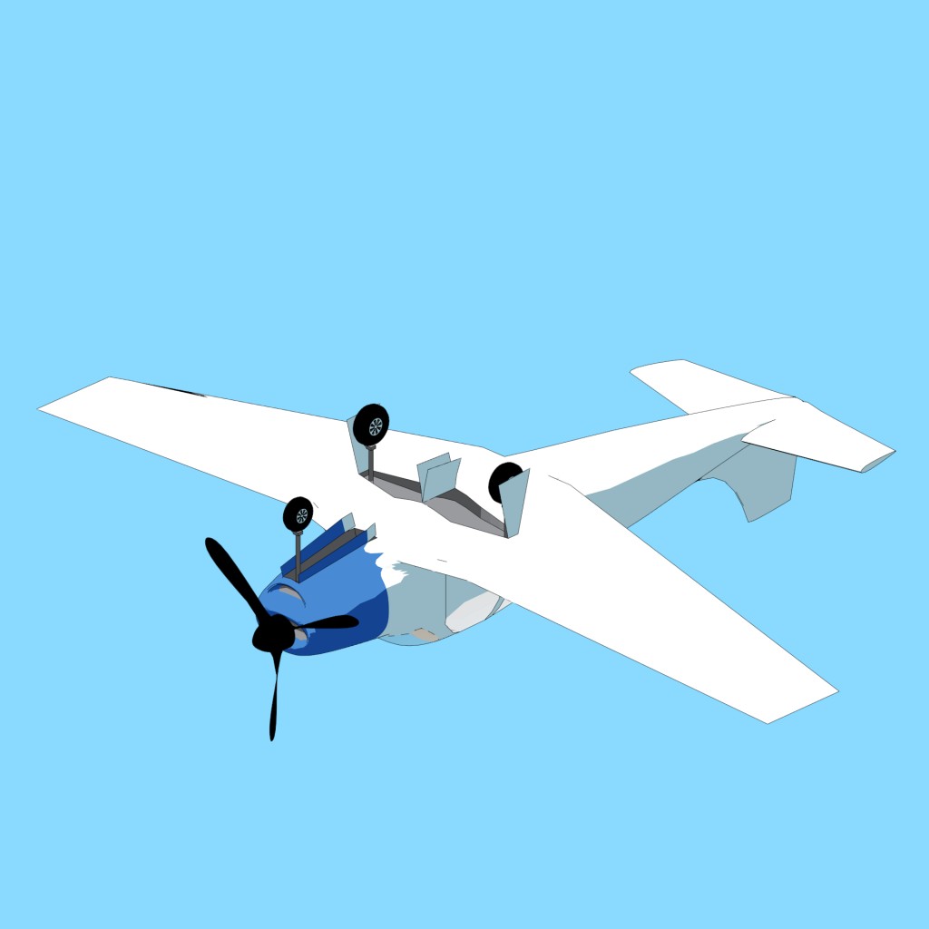 Rigged airplane preview image 2